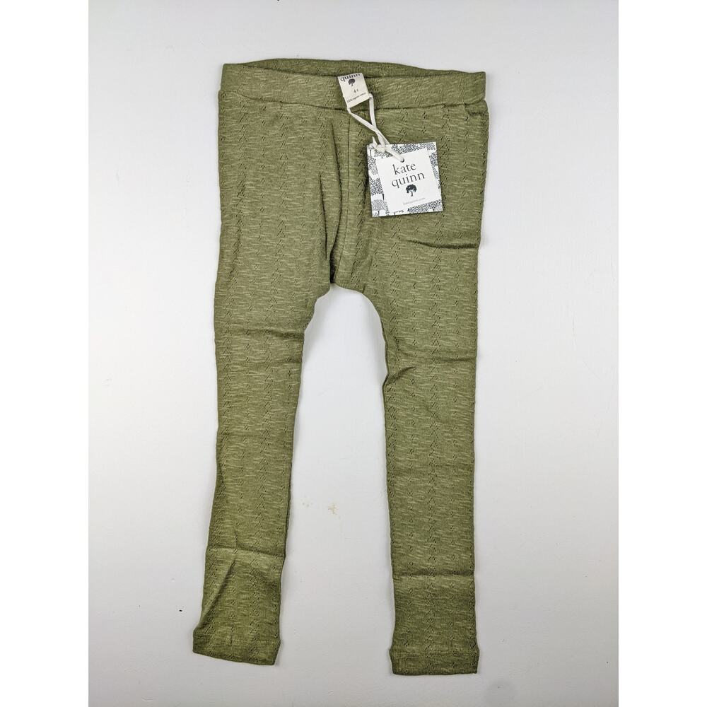 Kate Quinn Olive Pointelle Leggings Youth 4T